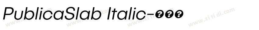PublicaSlab Italic字体转换